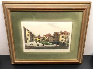 Print L’hotel de Nassovie Schlangenbad Schwalbach JJ Tanner Klimsch Velvet Frame - Picture 1 of 12