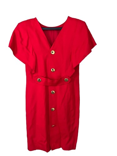 Abito Boutique Vintage Givenchy Nouvelle Lino Rosso