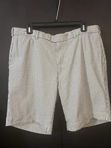 Vintage Polo By Ralph Lauren Shorts Herren Gr. 36 Blau Weiß Seersucker Classic Golf - Bild 1 von 9
