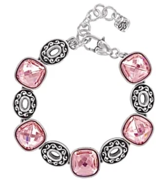 PULSERA BRIGHTON VENUS ROSA ASCENDENTE CRISTAL DE SWAROVSKI SLVR PIEDRA COMPLETA EN MUY BUENA CONDICIÓN+✨DE COLECCIÓN✨HTF Foto 1 de 4