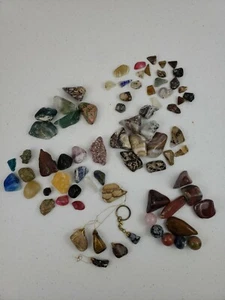 OVER 75 NEW Large And Small Various Color Gem Stones Agates Minerals Rocks 2 LBS - Picture 1 of 12