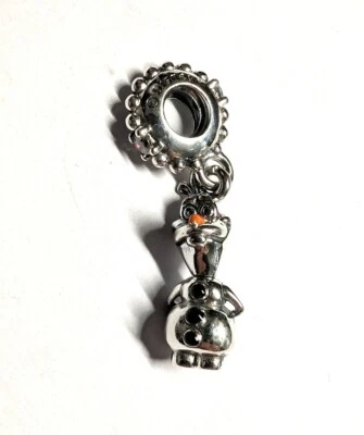 Auténtico Dije Pandora, Disney Olaf Frozen 2 Cuelga, #798455C01, Plata, Esmalte Foto 1 de 4