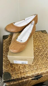 Lucky Brand Shoes Womens 8 M Brown Emmie Ballet Flats Leather Slip On Shoes - Picture 1 of 3