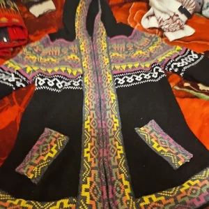 Alpaca Peruvian knited hoodie size s - Picture 1 of 3