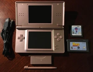 Nintendo DS Lite Rose Gold Handheld System Console - Excellent Mint - Picture 1 of 9