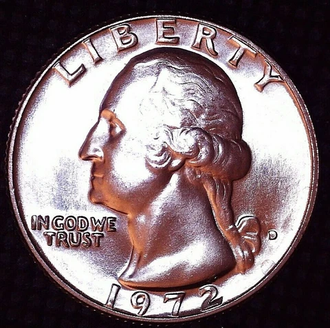 1972-D Washington Quarter MS Brilliant Uncirculated Denver Mint #A100 Cover