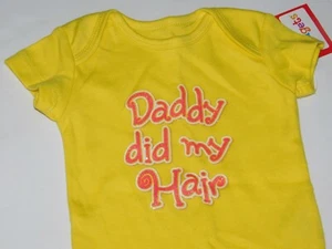 Infant Baby Girl 3 6 Month DADDY DID MY HAIR One Piece Creeper - Picture 1 of 4