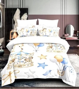 Gypsy Bedding Set Duvet Cover Pillow Cases Carousel Horse 4 Pc Set Size Double - Picture 1 of 3