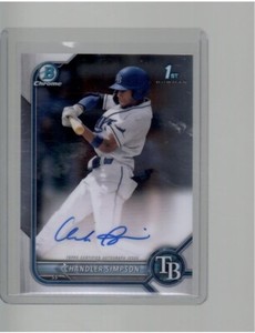 CHANDLER SIMPSON BOWMAN 1ST CHROME ROOKIE AUTO 2023 BOWMAN BASEBALL