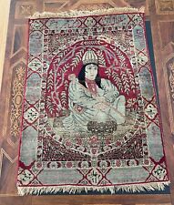 Antique Oriental Carpet with Image of Dervish Noor Ali Shah with Kashkul