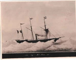 C° TOUACHE~PAQUEBOT "ATLAS"~LA SEYNE/MER~1852-1863~PHOTO TABLEAU - Picture 1 of 2