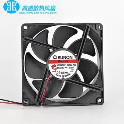 SUNON MF92252V1-1000C-A99 9025 24V 1.92W 9CM 2-Wire Cooling Fan - Image 1 of 4