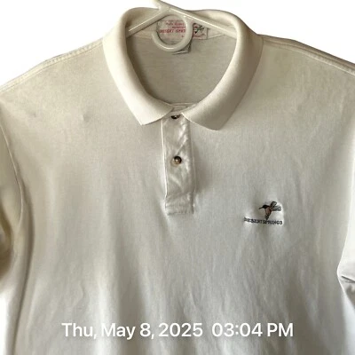 Рубашка для гольфа мужская Titleist Polo Marriott Desert Springs размер XL белая из нержавеющей стали винтажная сделано в США - Изображение 1 из 4