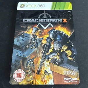 XBOX 360 CRACKDOWN 2 STEELBOOK. Steelbook and Game - Picture 1 of 17