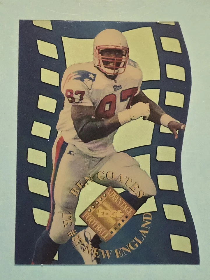 1996 Collector's Edge Advantage BEN COATES #CC8 Crystal Cuts #/5000 Patriots  - Image 1 of 2