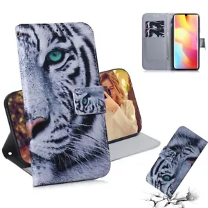For Samsung M30S A10E A50S A70 A20 A05S A15 PU Leather Painted Wallte Flip Case - Picture 1 of 16