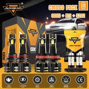 6x AUXBEAM LED Headlights Fog Light Bulbs Kit for Chevy Silverado 1500 2007-2015 - Picture 1 of 23