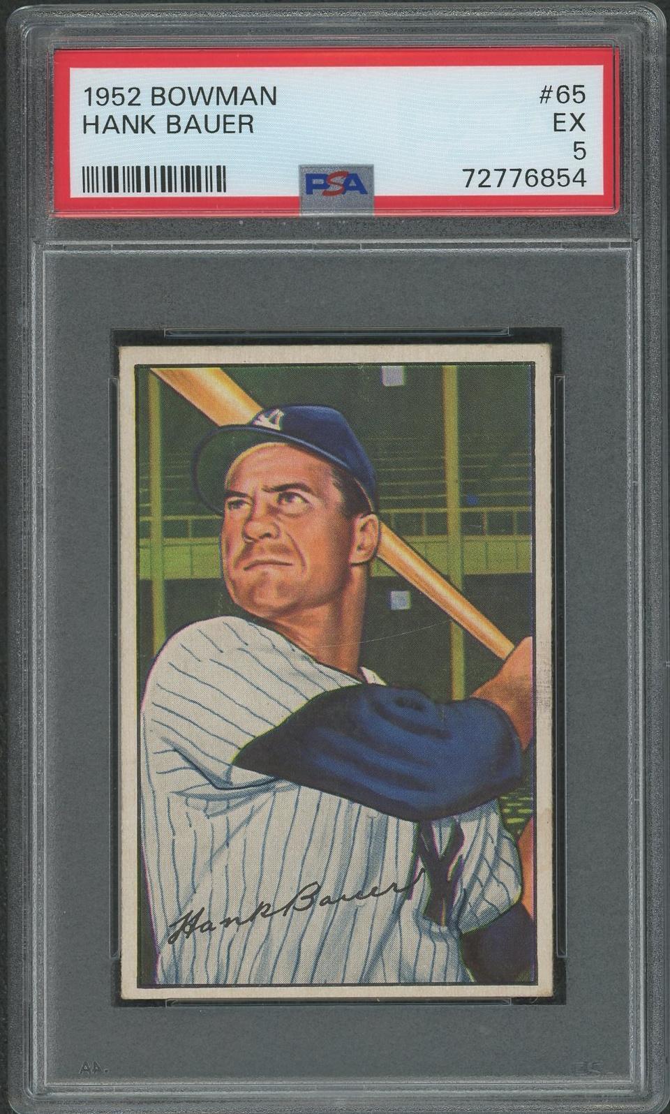 1952 Bowman Baseball #65 Hank Bauer PSA 5 (EX)