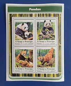SoaTome&Principe 2017 / Fauna - Pandas / 4v ms - Picture 1 of 1