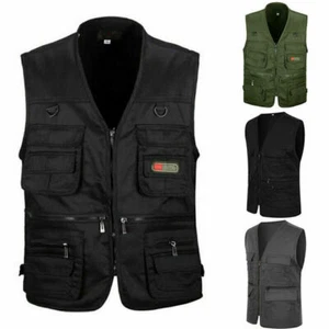 Chaleco Para Hombres Multi Bolsillo Utilidad Chaleco Carga Combate Táctico Chaleco Abrigo Prendas para el torso - Imagen 1 de 20
