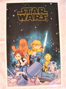 NYCC 2015 Comic Con Marvel Star Wars Skottie Young Print - Imagen 1 de 1