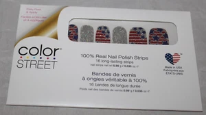 Color Street Glitz and Glory Patriotic Red Silver Blue Glitter New Sealed - Picture 1 of 3