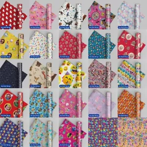 Wrapping Paper Birthday Gift Wrap Kids Present Gift Wrap 4m Roll Wrap - Picture 1 of 30