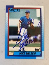 Mike Bielecki Signed Autographed Auto 1990 Topps Baseball Card Chicago Cubs
