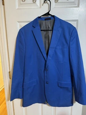 Linea Uomo Blazer Mens  Solid Blue Single Breasted Modern Fit Size Medium - Image 1 of 4
