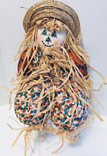 Scarecrow 15" Farm Halloween Stuffed Doll Shelf Sitter Decorations EUC