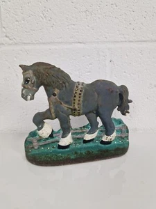 Vintage Cast Iron Door Stop Horse Rustic/ Country Farm Decor Collectable - Picture 1 of 7