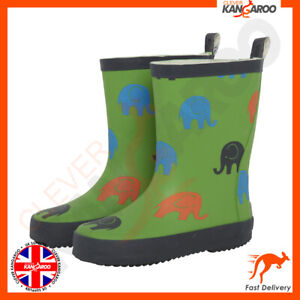 Boys Girls Kids Children Wellington Boots Wellies Rainy Waterproof Boots Uk Size