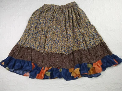 Falda Stonebridge Petites Para Mujer PL Niveles Rayón Campesino Pradera Boho De Colección EE. UU. Foto 1 de 4