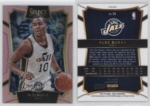 2015-16 Panini Select Concourse Pink Prizm /20 Alec Burks #21