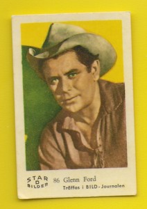 Glenn Ford # 86 - Swedish Collectors Trading Card - Made In Sweden 60's