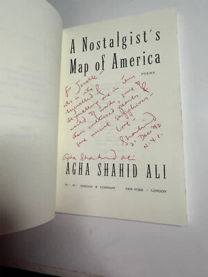 #signed Agha Shahid Ali: Nostaligist’s Map of America, 1st PB [poetry] - Image 1 of 4