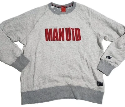 Nike Manchester United Sweatshirt Men L Gray Heather Knit Nike Sportswear Soccer - Image 1 of 4