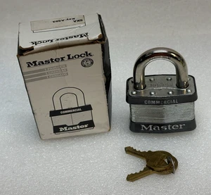 Master Lock No 5 Commercial Lock Keyed Alike 5KA Padlock 2 keys - Picture 1 of 9