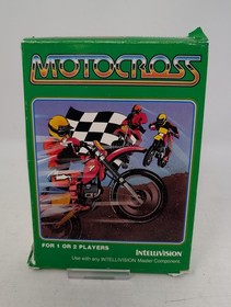 MOTOCROSS - Intellivision, CIB, w/ Manual & Overlay