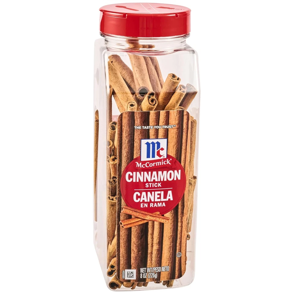 Mccormick Cinnamon Sticks 8oz Warm Aromatic Spice for Drinks & Desserts