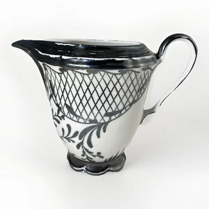 "Crema de porcelana Marie Luise Seltmann Weiden Bavaria 3-3/4"" de alto blanco y negro" - Imagen 1 de 13