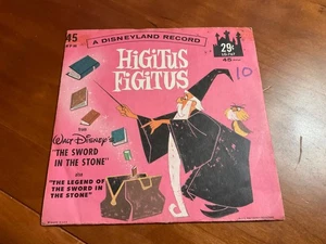 Vintage Disneyland Record - Higitus Figitus 45 RPM from Sword in the Stone 1963 - Picture 1 of 4