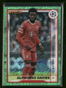 2022-23 Merlin Chrome Club Competitions Alphonso Davies Neon Green Shimmer #/350 - Bild 1 von 2