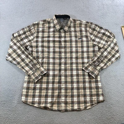 Volcom Shirt Mens 2XL Brown Plaid Button Down Long Sleeve Casual Skate Style - Image 1 of 4