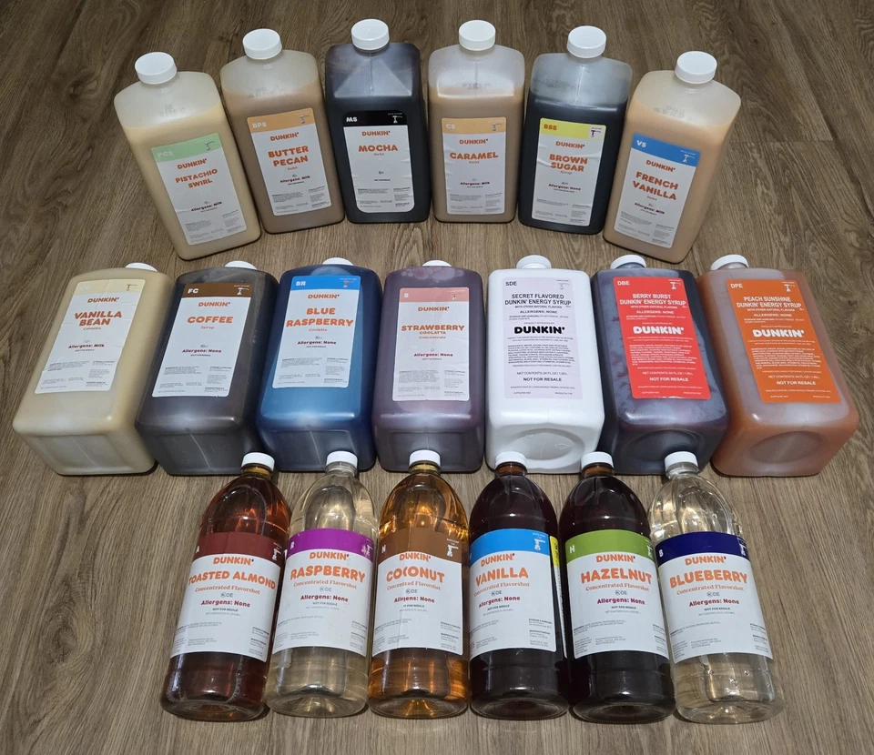 Pacote com 2 Dunkin Swirl Caramelo Mocha Manteiga Pecan French Sparkd Coolatta Flavorshot - Imagem 1 de 1