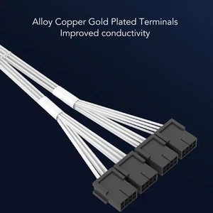 12VHPWR PCI E 5.0 Extension Cable 16Pin Male To PCIE 5.0 4x8 Pin Female Sleev FY - Afbeelding 1 van 29