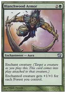 MTG BLANCHWOOD ARMOR EXC - ARMATURA DI BOSCOPALLIDO - 9TH - MAGIC - Picture 1 of 1