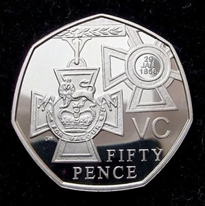 2006 Elizabeth II - PROOF 50p Fifty Pence Victoria Cross Coin - Mintage 37,689 - Picture 1 of 2