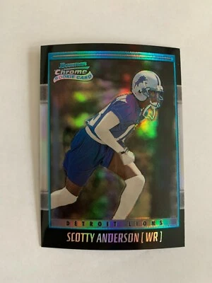 2001 Bowman Chrome #149 Scotty Anderson RC 0932/1999 - Detroit Lions - Image 1 of 2