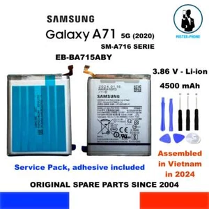 BATERIA GENUINA SAMSUNG GALAXY A71 2019 SM-A715 SERIES EB-BA715ABY 4500mAh OEM - Photo 1 sur 10